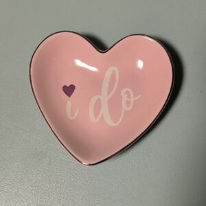 Pink Heart-Shaped 'I Do' Trinket Dish